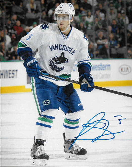 Signed Luca Sbisa Vancouver Canucks Autographed 8x10 Photo #1 Original