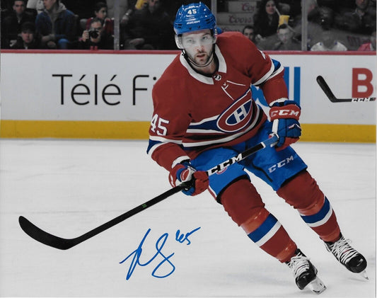 Signed Riley Barber Montreal Canadiens Autographed 8x10 Photo #1 Original