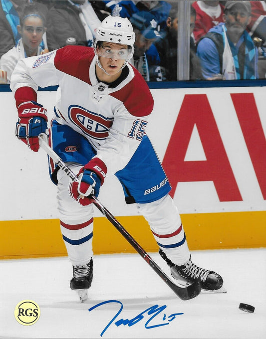 Signed Jesperi Kotkaniemi Montreal Canadiens Autographed 8x10 Photo #3 Original