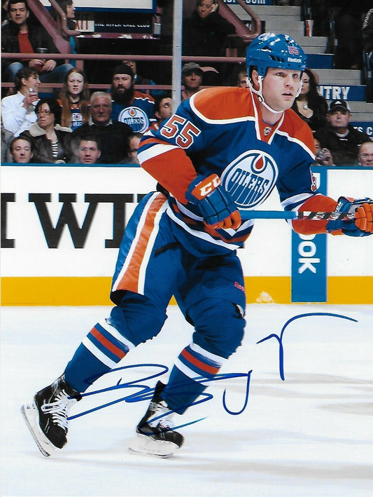Signed Ben Eager Edmonton Oilers Autographed 8x10 Photo #1 Original