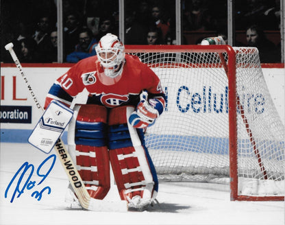 Photo autographiée 8x10 signée André Racicot par les Canadiens de Montréal #3
