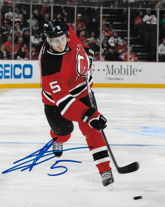Signed Adam Larsson New Jersey Devils Autographed 8x10 Photo #2 Original