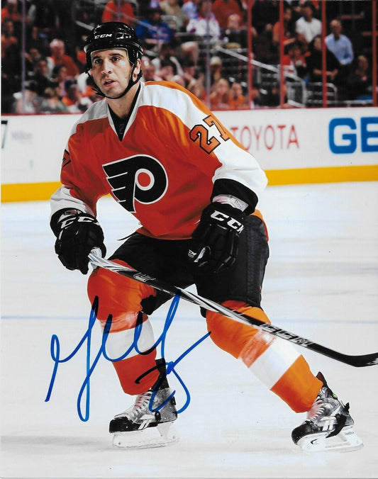 Signed Maxime Talbot Philadelphia Flyers Autographed 8x10 Photo #1 Original