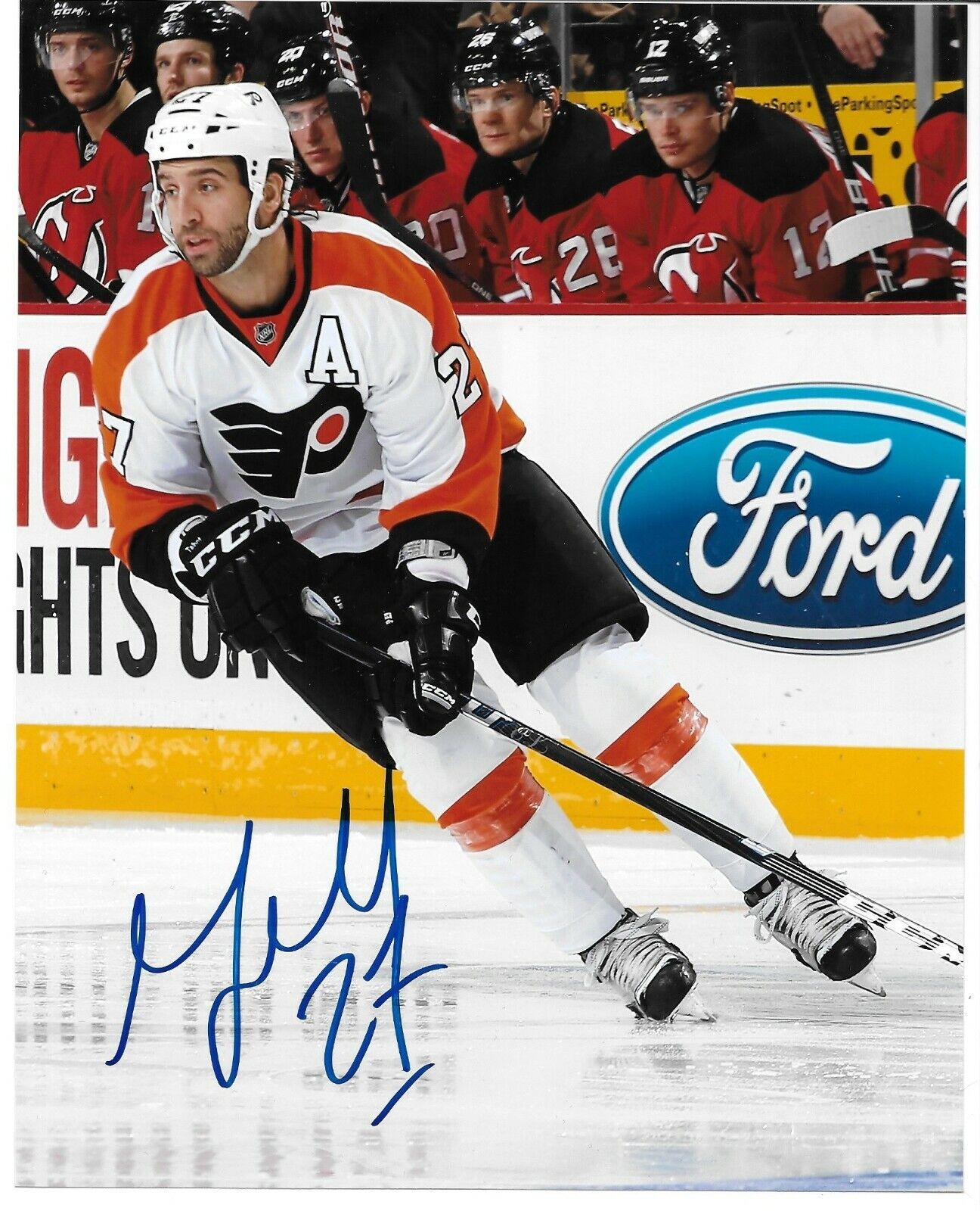 Signed Maxime Talbot Philadelphia Flyers Autographed 8x10 Photo #2 Original