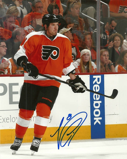 Signed Nicklas Grossman Philadelphia Flyers Autographed 8x10 Photo #2 Original