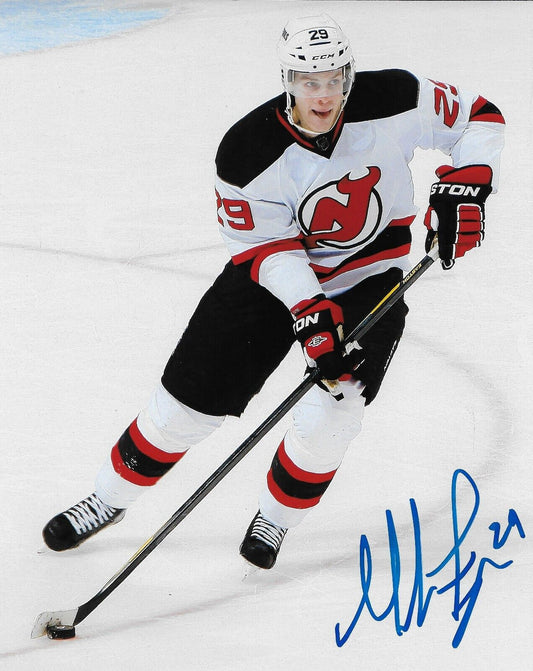 Signed Mark Fayne New Jersey Devils Autographed 8x10 Photo #1 Original