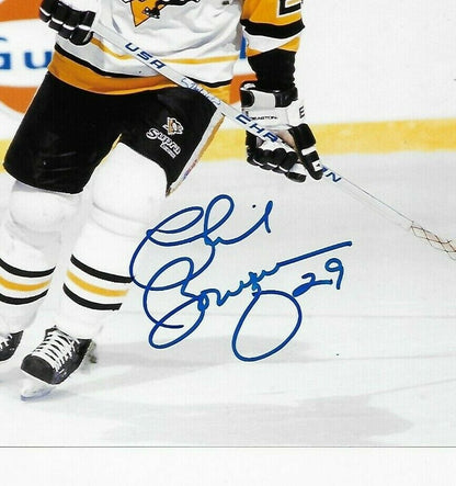 Signed Phil Bourque Pittsburgh Penguins Autographed 8x10 Photo #1 Original