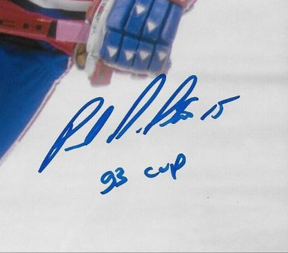 Signed Paul Dipietro Montreal Canadiens 8x10 Photo with Inscription 93 Cup
