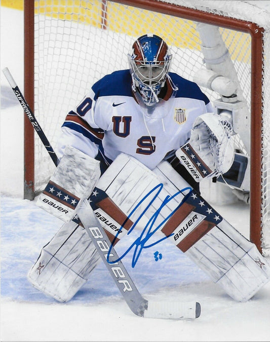 Signed Cayden Primeau  Montreal Canadiens Team USA 8x10 Photo Original