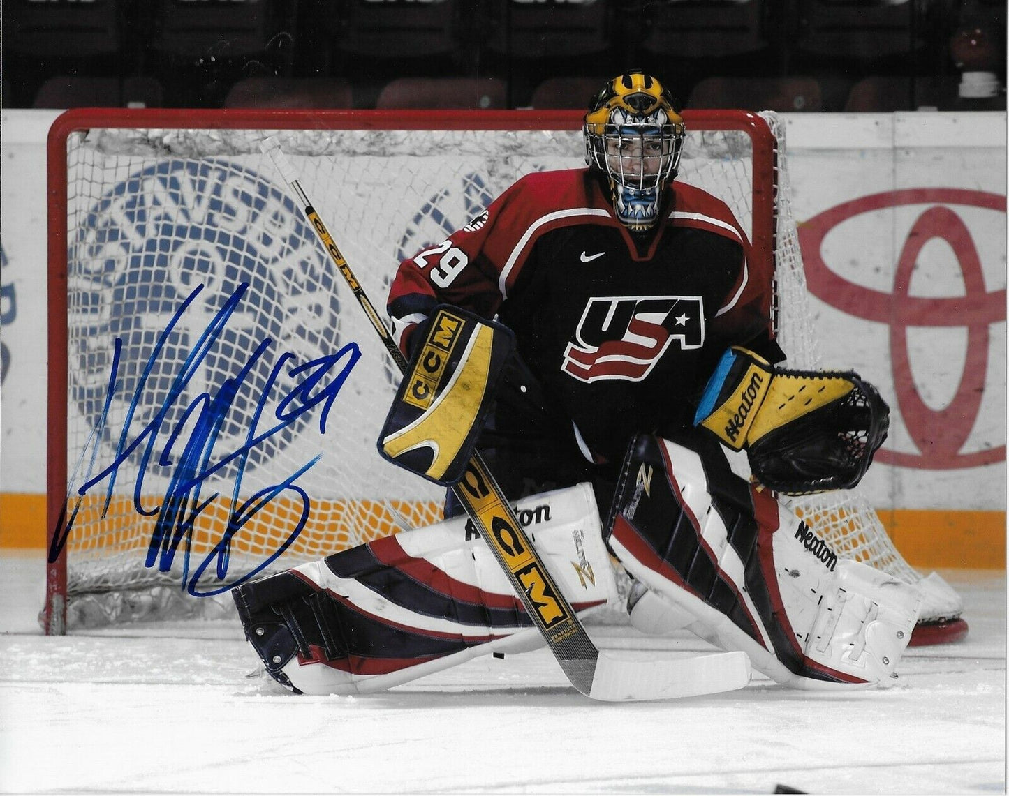 Autographed Winnipeg Montreal Florida Al Montoya Team USA 8x10 Photo Original