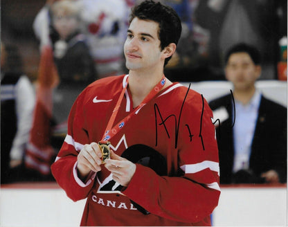 Photo originale signée Angelo Esposito, Championnats du monde juniors 2009, Équipe Canada, 8x10, n° 1