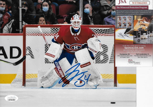 Photo 8x10 signée par Jake Allen des Canadiens de Montréal #20 Signature privée avec JSA