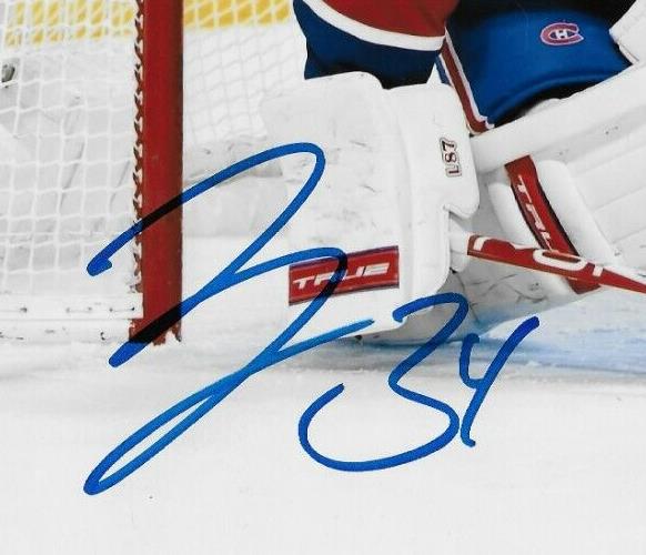 Photo 8x10 signée par Jake Allen, Canadiens de Montréal, n° 18, séance privée avec JSA