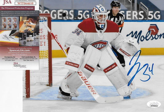 Signed Jake Allen Montreal Canadiens 8x10 Photo #25 Private Signing with JSA