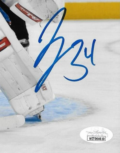 Photo 8x10 signée par Jake Allen, Canadiens de Montréal, n° 25, séance privée avec JSA