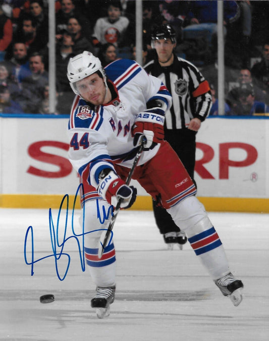 Signed Steve Eminger New York Rangers Autographed 8x10 Photo #2 Original