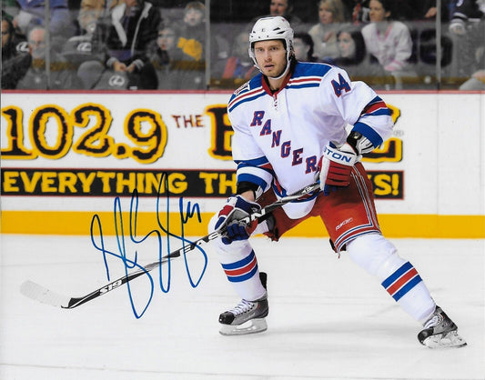 Signed Steve Eminger New York Rangers Autographed 8x10 Photo #3 Original