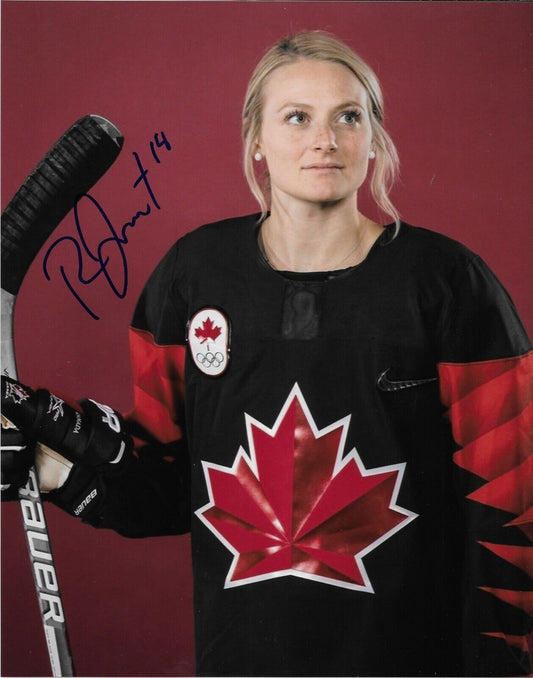Signed Renata Fast Team Canada Womens Hockey Olympics 8x10 Photo #3 Original