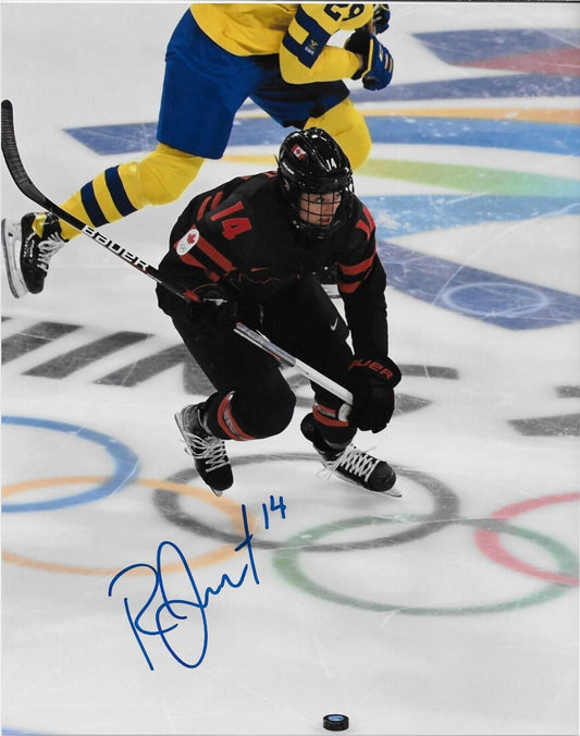 Signed Renata Fast Team Canada Womens Hockey Olympics 8x10 Photo #1 Original