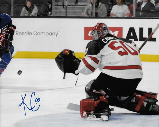 Signed Kristen Campbell Team Canada Womens Hockey Olympics 8x10 Photo 1 Original