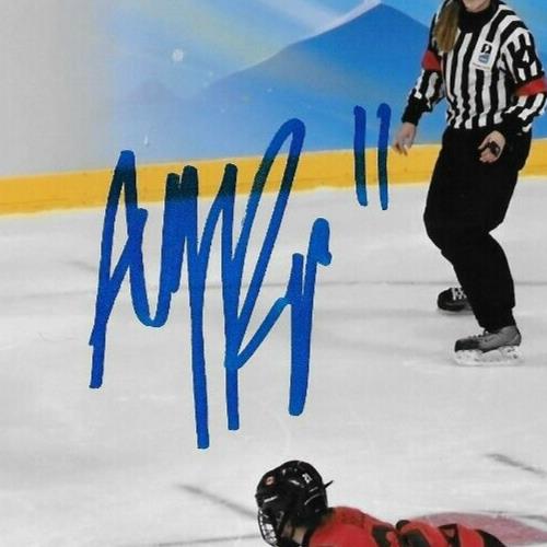 Signed Abby Roque PWHL New York Womens Team USA Hockey  8x10 Photo #3 Original