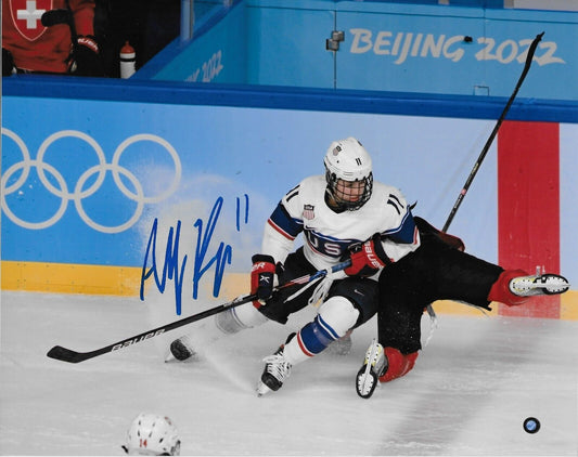 Signed Abby Roque PWHL New York Womens Team USA Hockey  8x10 Photo #4 Original