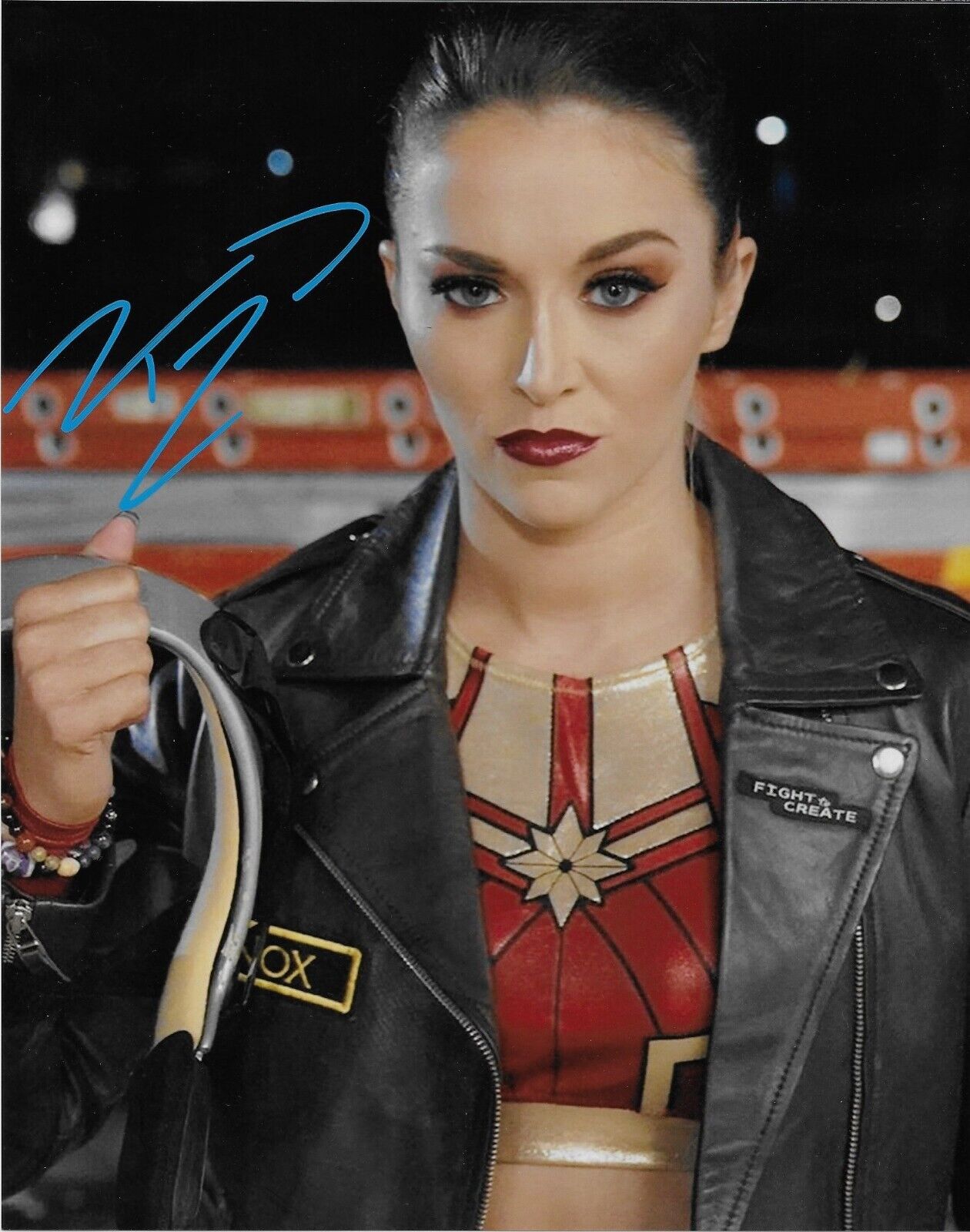 Signed Tegan Nox Wrestling Autographed WWE Smack Down 8x10 Photo #3 Original