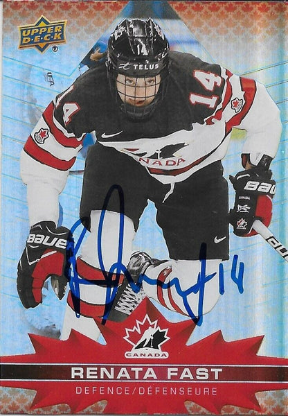 Carte Tim Hortons Upper Deck n° 79 signée Renata Fast 21/22 originale