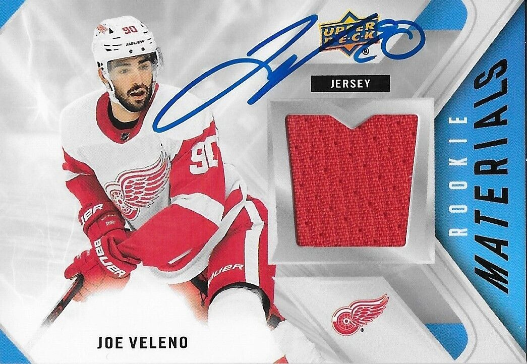 Carte de recrue signée Joe Veleno 21/22 UD Red Wings de Detroit RM-JV