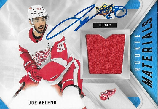 Carte de recrue signée Joe Veleno 21/22 UD Red Wings de Detroit RM-JV