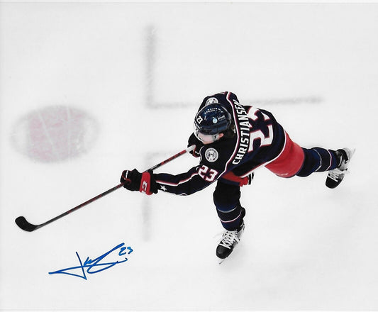 Signed Jake Christiansen Columbus Blue Jackets Autographed 8x10 Photo 4 Original
