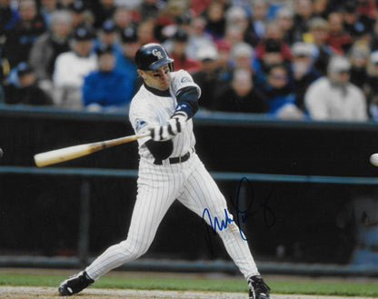 Photo autographiée 8x10 signée Mike Lansing Colorado Rockies #4 Original