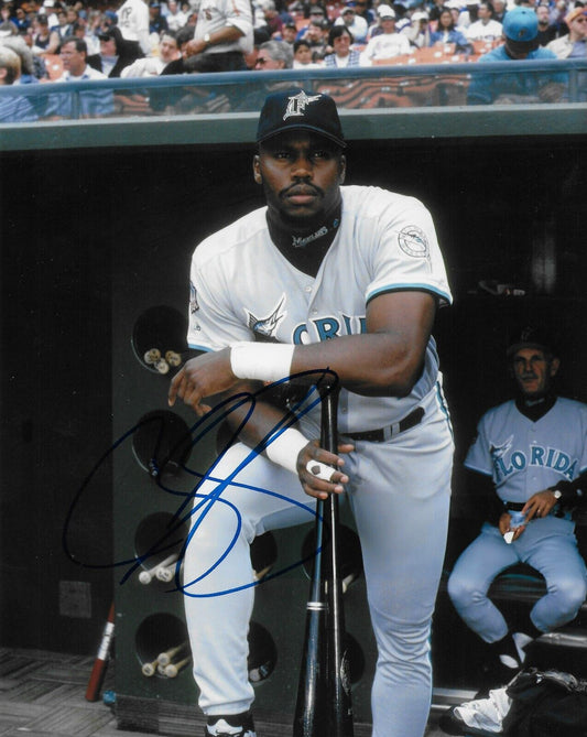 Signed Cliff Floyd  Florida Marlins Autographed 8x10 Photo #3 Original