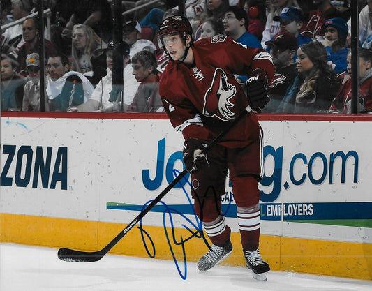 Photo autographiée 8x10 des Coyotes de l'Arizona signée David Rundblad #2
