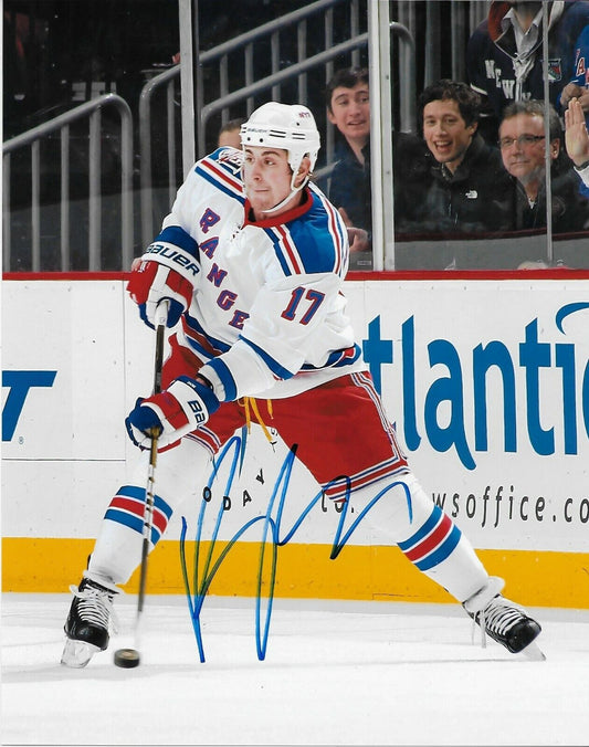 Signed Brandon Dubinsky New York Rangers Autographed 8x10 Photo #5 Original