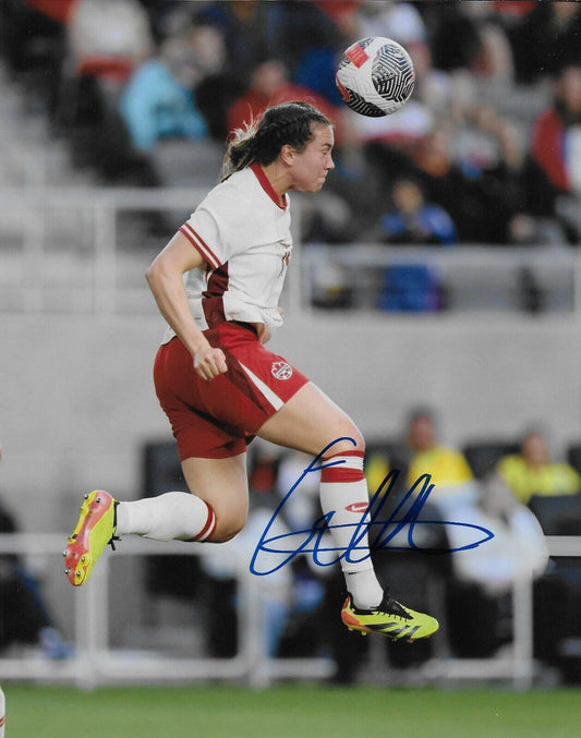Signed Vanessa Gilles Team Canada Womens Soccer Autographed 8x10 Photo #5