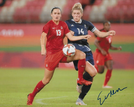 Signed Evelyne Viens Team Canada Soccer Gold 2020 Tokyo Olympics 8x10 Photo #3