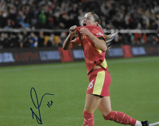 Signed Janine Beckie Team Canada Womens Soccer Autographed 8x10 Photo 6 Original