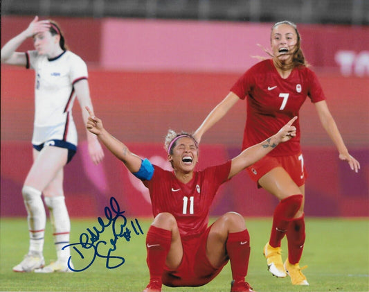 Signed Desiree Scott Team Canada Soccer Gold 2020 Tokyo Olympics 8x10 Photo #2