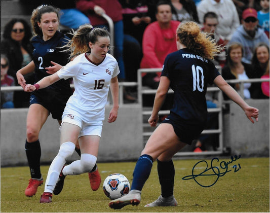 Signed Gabrielle Carle Team Canada Soccer Gold 2020 Tokyo Olympics 8x10 Photo #1
