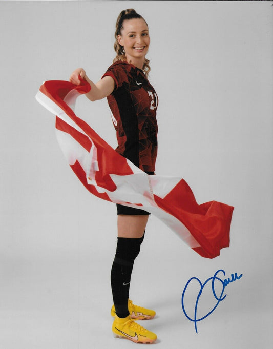 Signed Gabrielle Carle Team Canada Womens Soccer Autographed 8x10 Photo #5