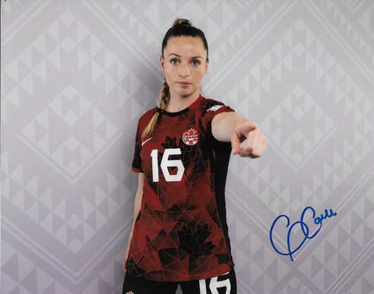 Signed Gabrielle Carle Team Canada Womens Soccer Autographed 8x10 Photo #6