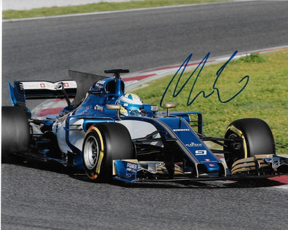 Photo 8x10 originale signée Marcus Ericsson, pilote de Formule 1 Sauber Racing #6