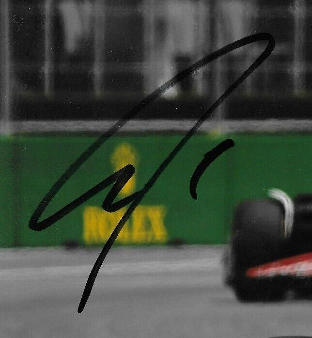 Photo originale signée Nico Hulkenberg Formule 1 Haas Ferrari Racing 8x10 #2