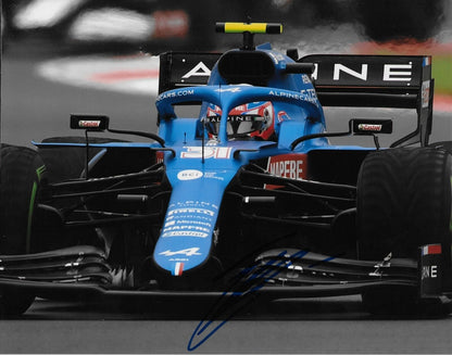 Photo 8x10 signée Esteban Ocon Formule 1 Alpine Racing #11 2022 Original