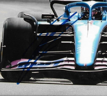 Photo 8x10 signée Esteban Ocon Formule 1 Alpine Racing #13 2022 Original