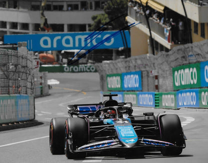 Photo 8x10 signée Esteban Ocon Formule 1 Alpine Renault Racing #24 2024 Original