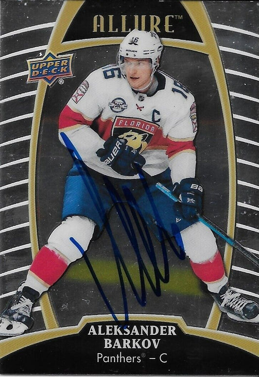 Carte signée Aleksander Barkov 2019/20 UD Allure Florida Panthers #3 originale