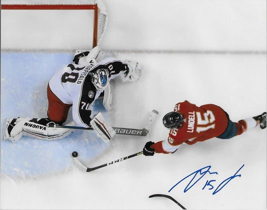 Signed Anton Lundell Florida Panthers Autographed 8x10 Photo #1 Original