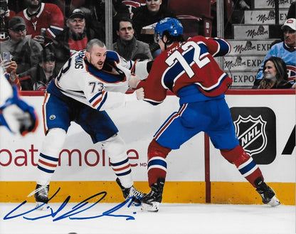 Signed Vincent Desharnais Edmonton Oilers Autographed 8x10 Photo #2 Original